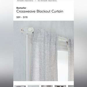 West elm crossweave blackout curtains in stone white